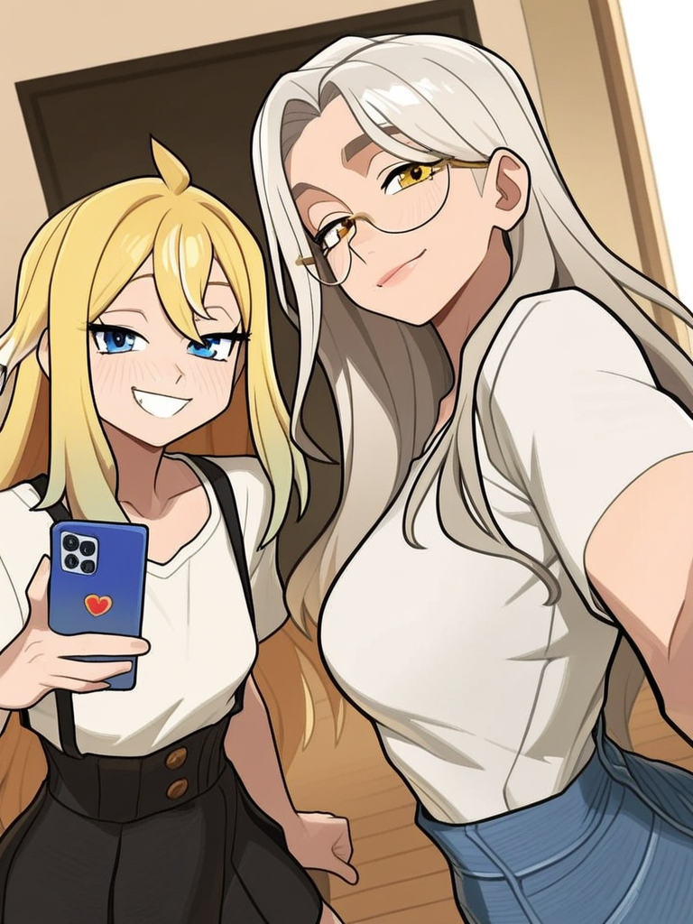 2 dummies taking a picture