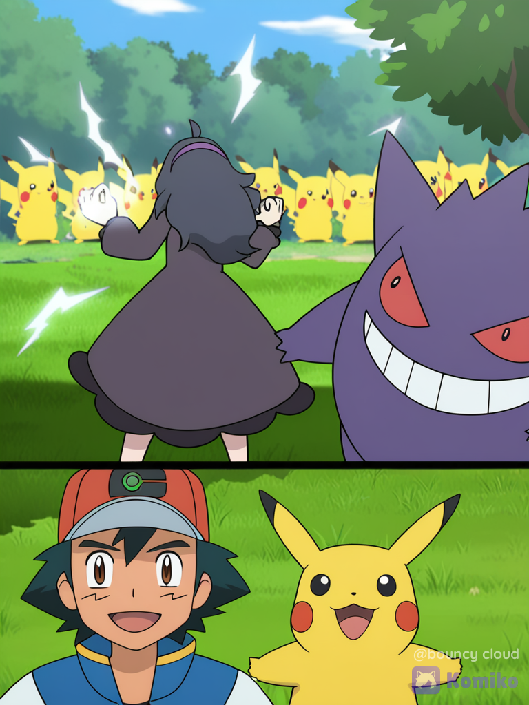 The grand Pokémon battle between the Hex Maniac and Ash Ketchum