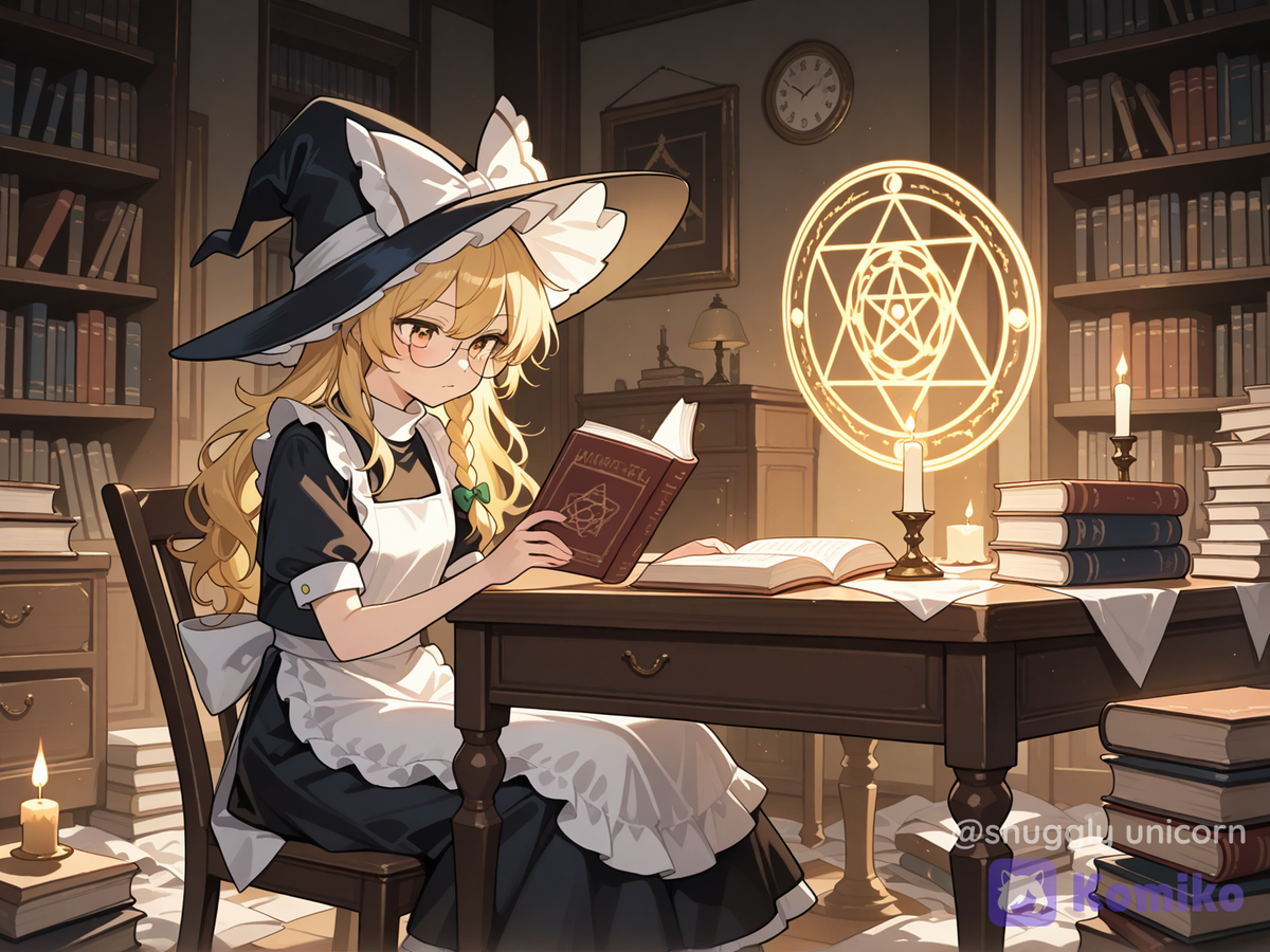 研究は怠らない　努力家の魔理沙さん