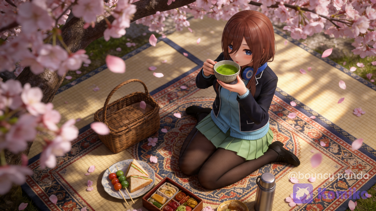 Miku on a picnic
