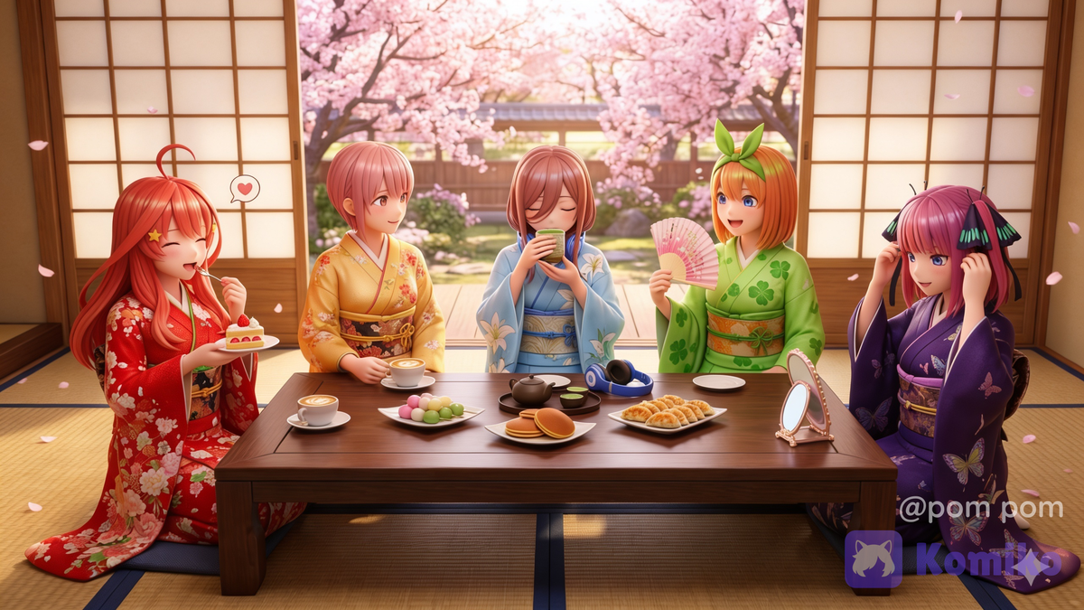quintuplets kimono style