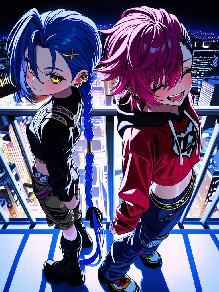 Jinx & Vi, skyline-lover