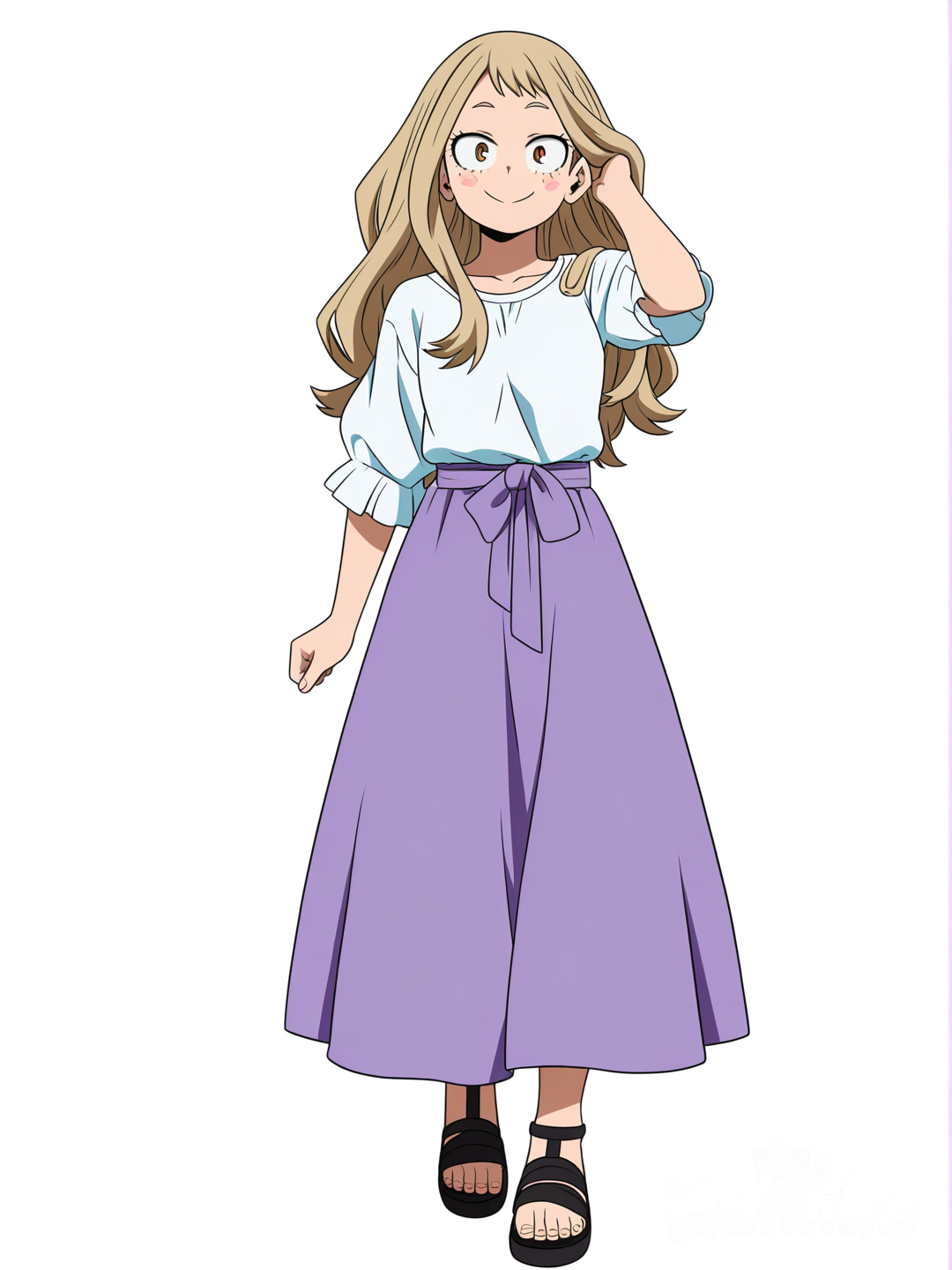 Akari in a cutsie dress 
