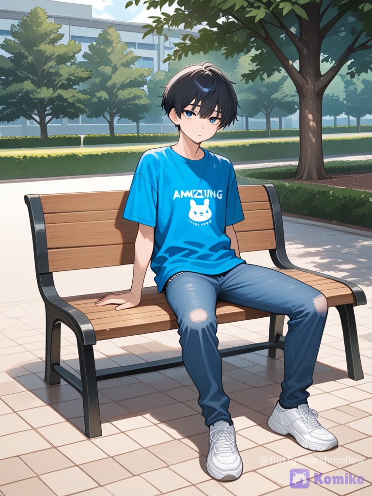 Bench Boy or Class Cutie? 🌞