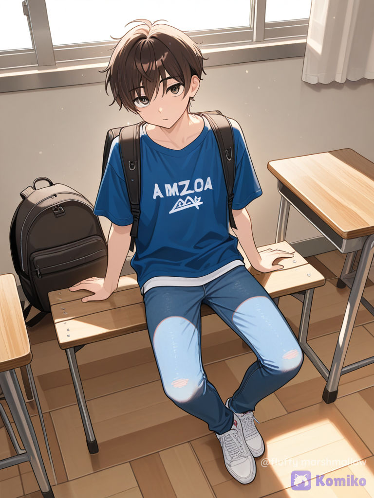 Bench Boy or Class Cutie? 🌞