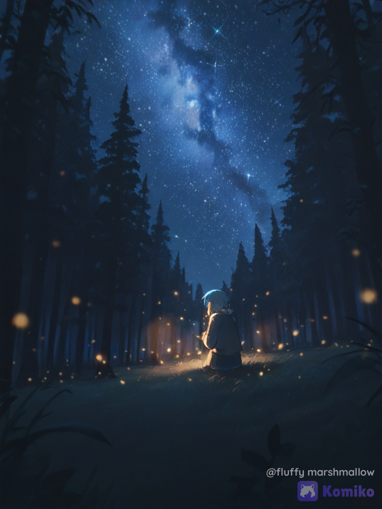 Stargazing with Fireflies ✨🌲