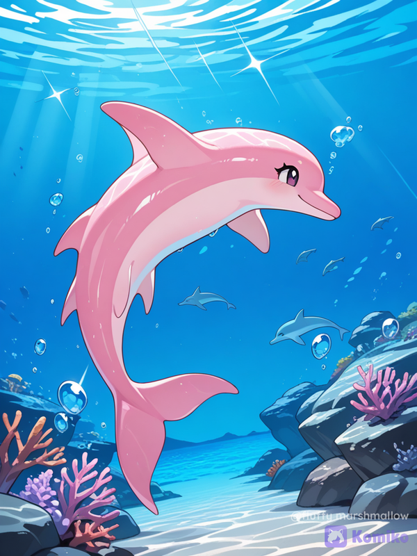 Sparkly Dolphins Underwater 🐬✨
