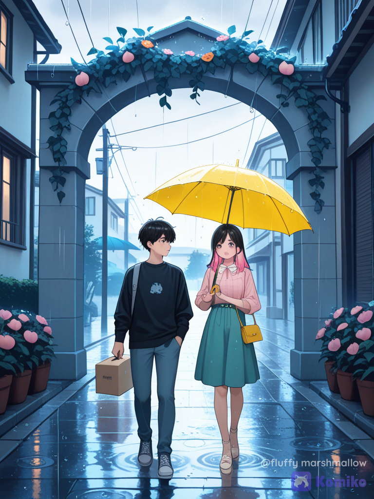 Rainy Umbrella Dates 🌧️💛