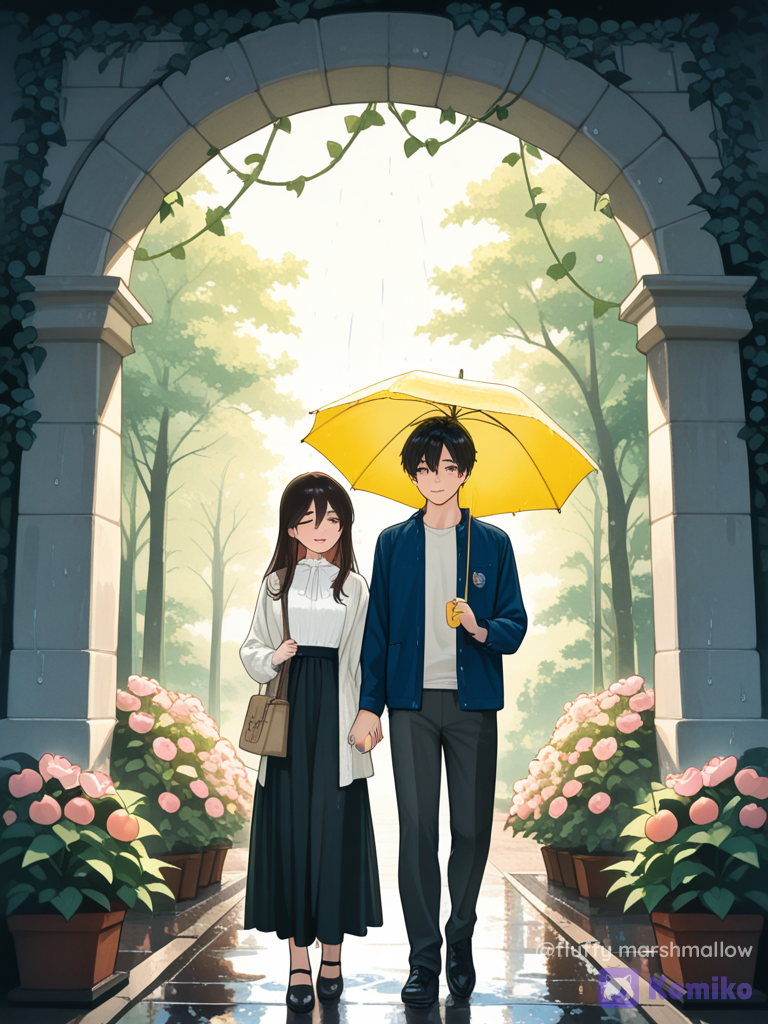 Rainy Umbrella Dates 🌧️💛