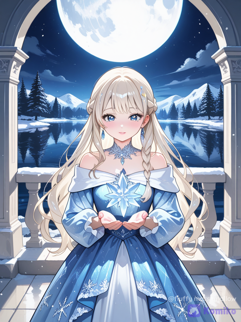 Moonlit Snowflake Princess ❄️🌕