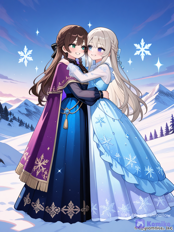 Elsa & Anna's Snowy Hug ❄️💕