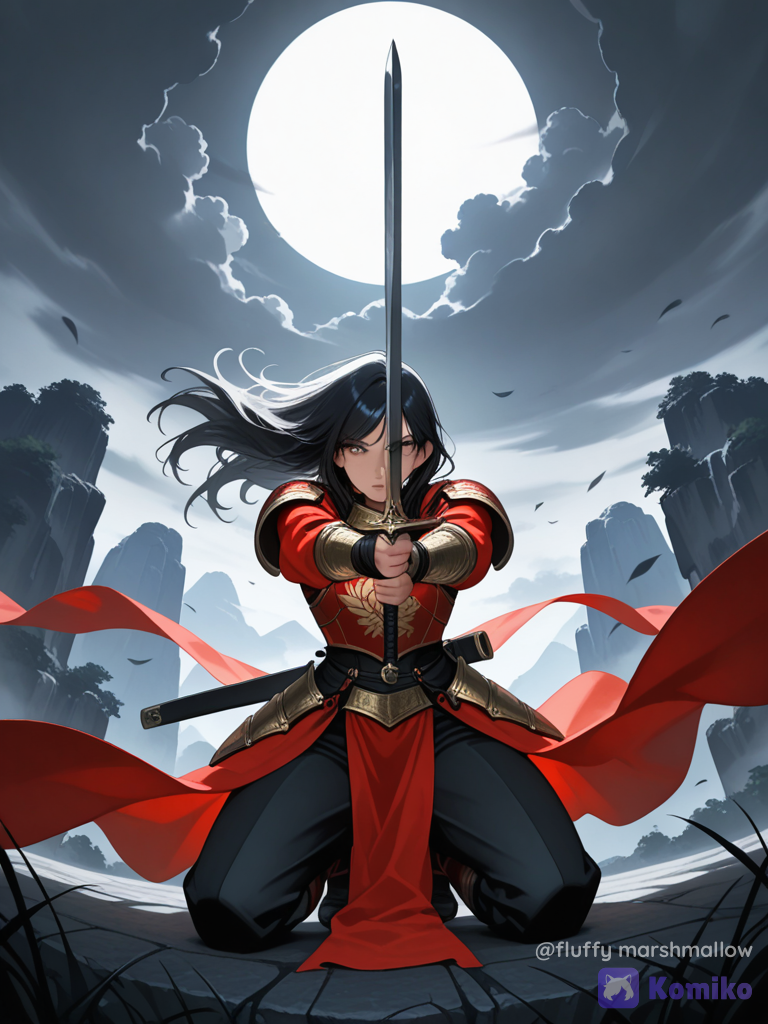 Moonlit Sword Girl 🌕⚔️