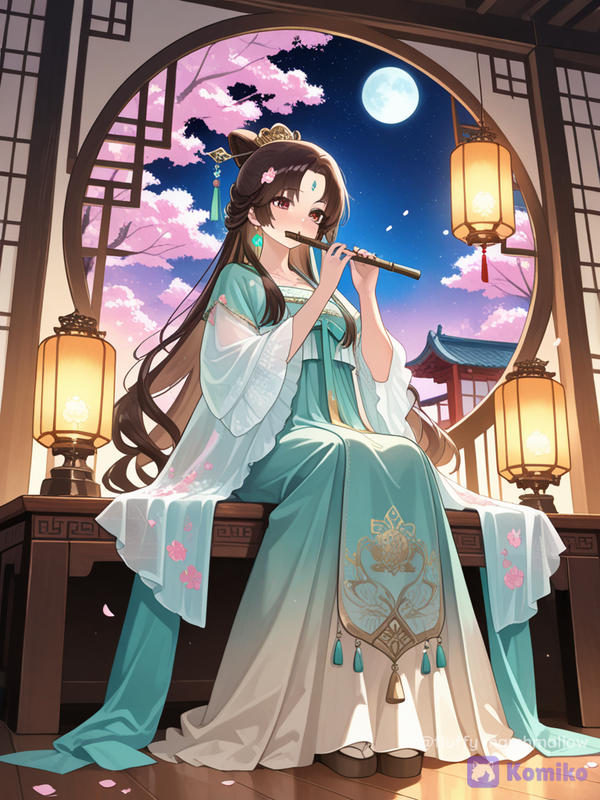 Moonlit Flute Serenade 🌕🎋