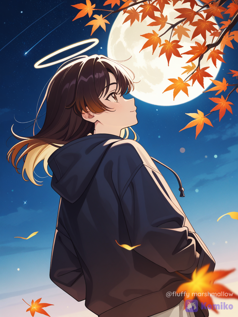 Moonlit Maple Dreams 🍁🌕
