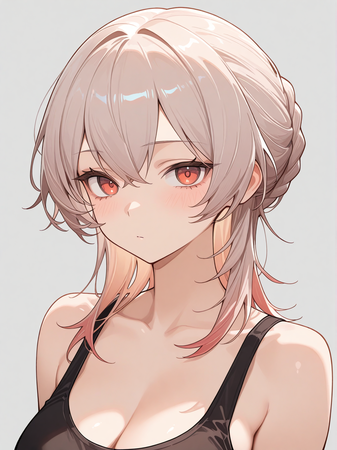 An expression that suggests she wants to say something
