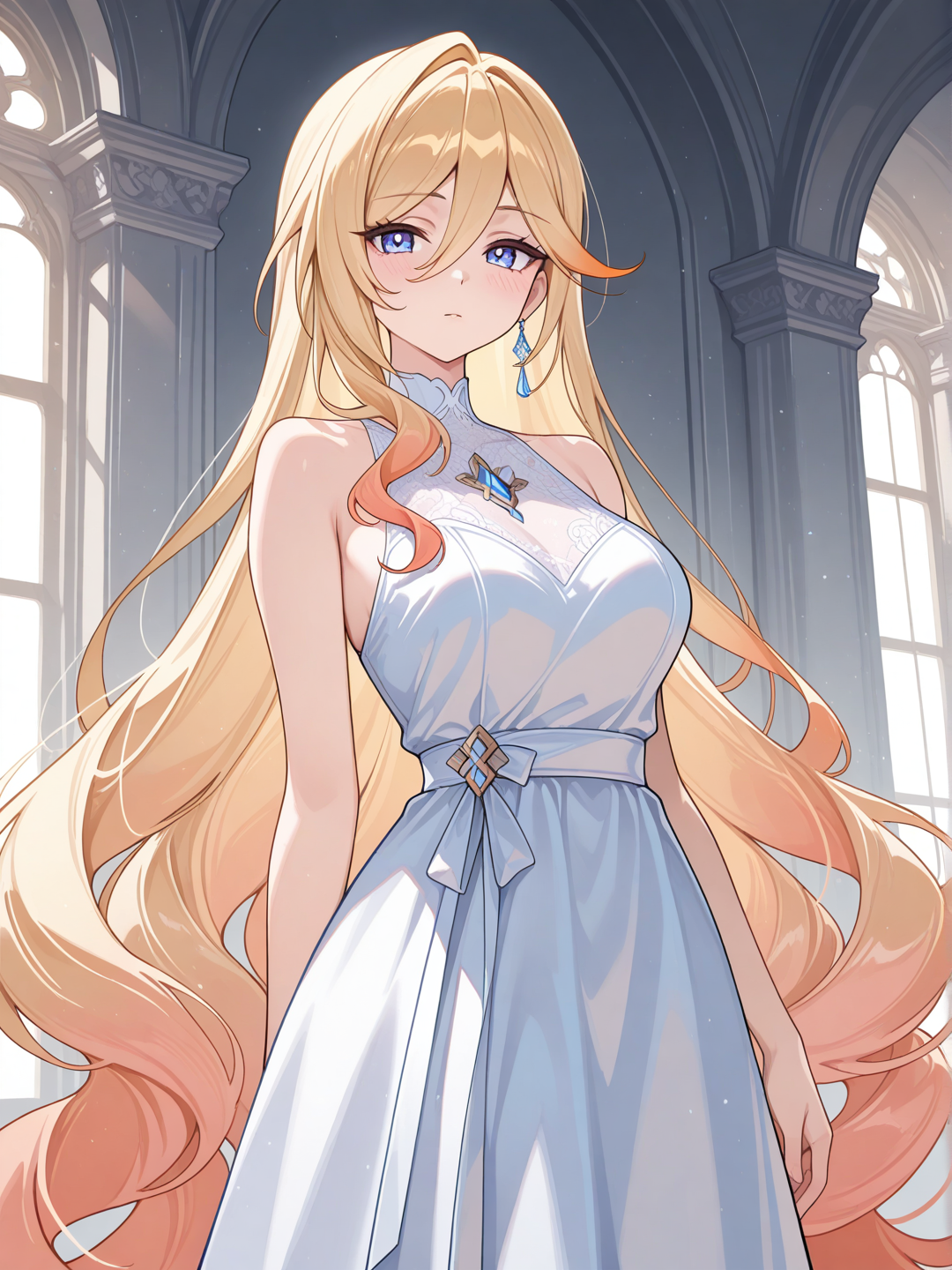 white dress