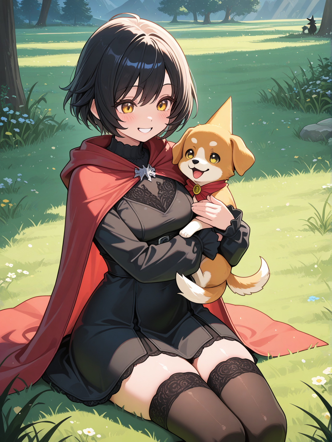 Playing with a dog