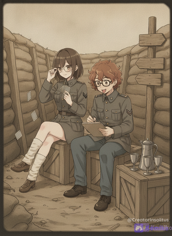 ._. et moi dans une tranchée de la WW1
