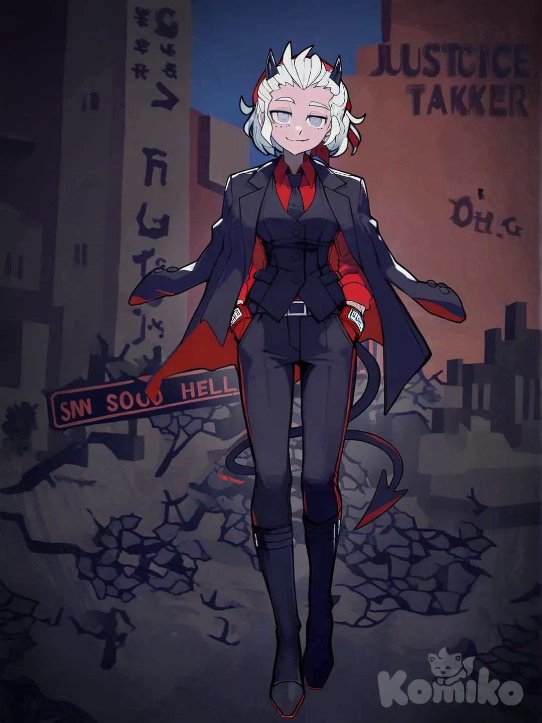 Justice in a black suit hits hella different, woof...