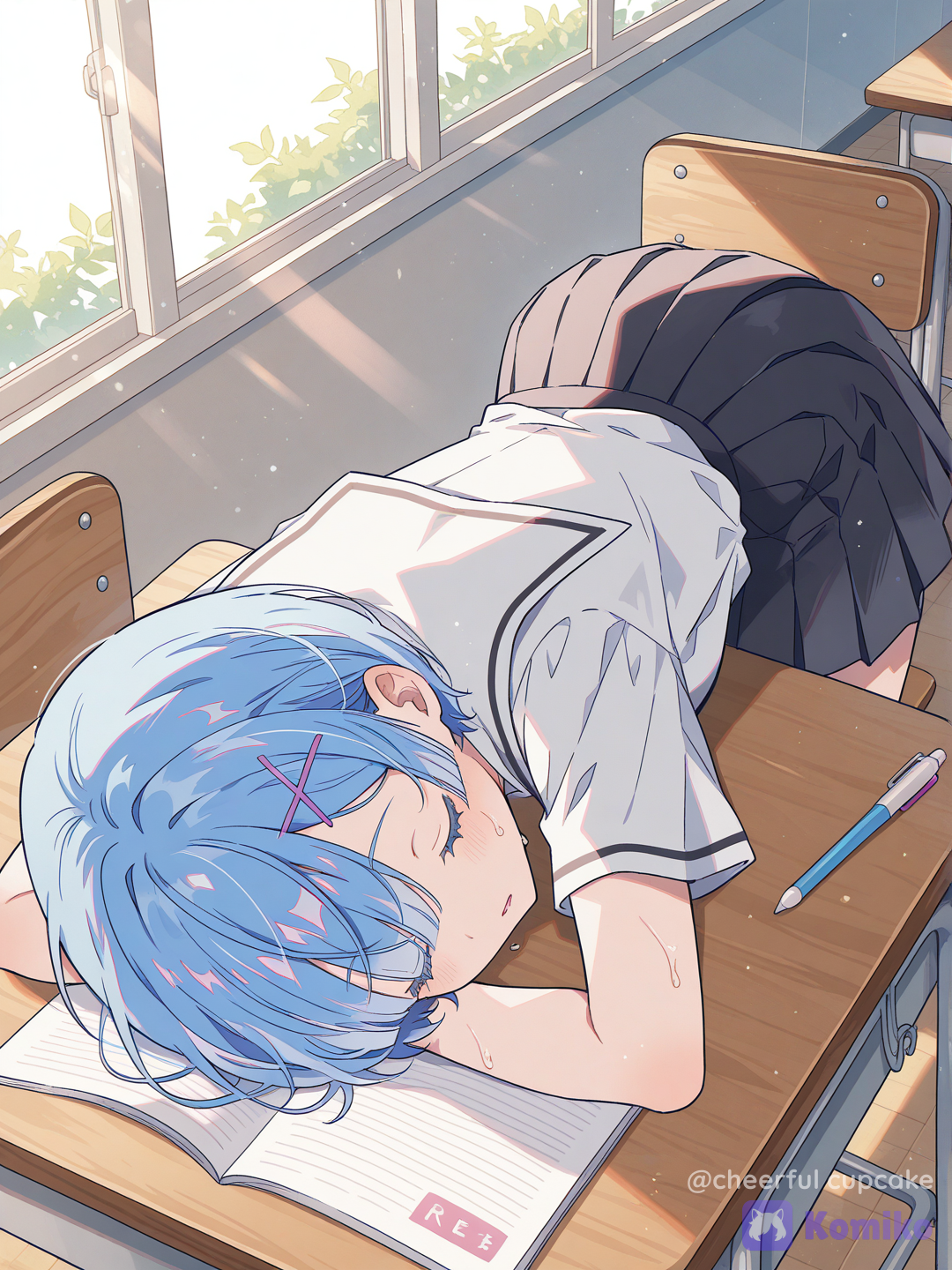 Strange sleeping posture