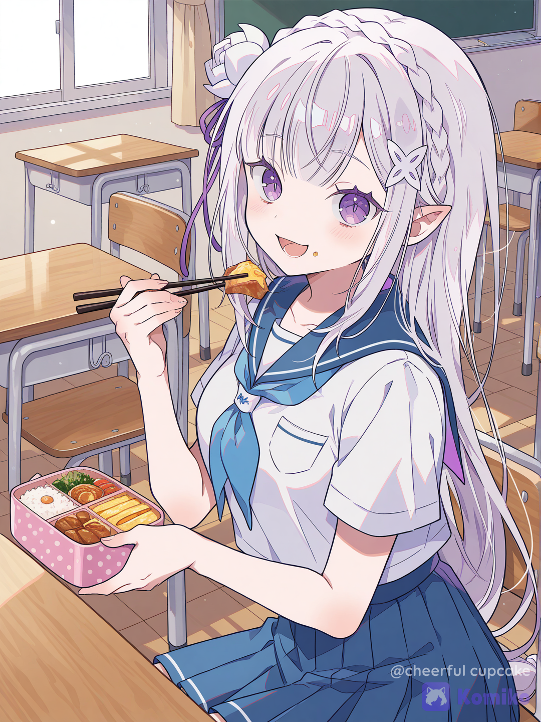 Ah~ you wanna try my bento？
