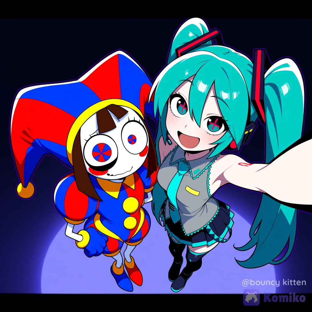 pomni meets miku