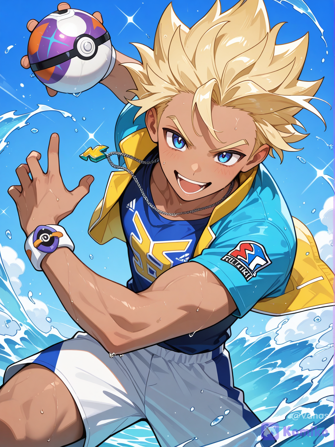 Here comes Bachian, the new Water-type Gym Leader of the Komiko region!