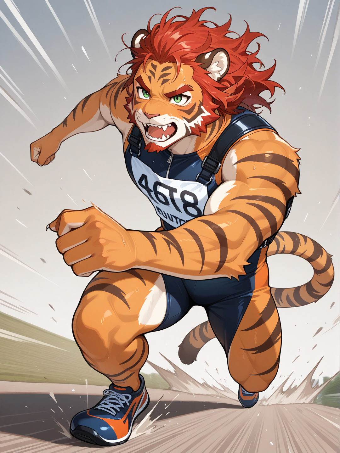"Ha, it's not just my stupid sons who are athletic!"