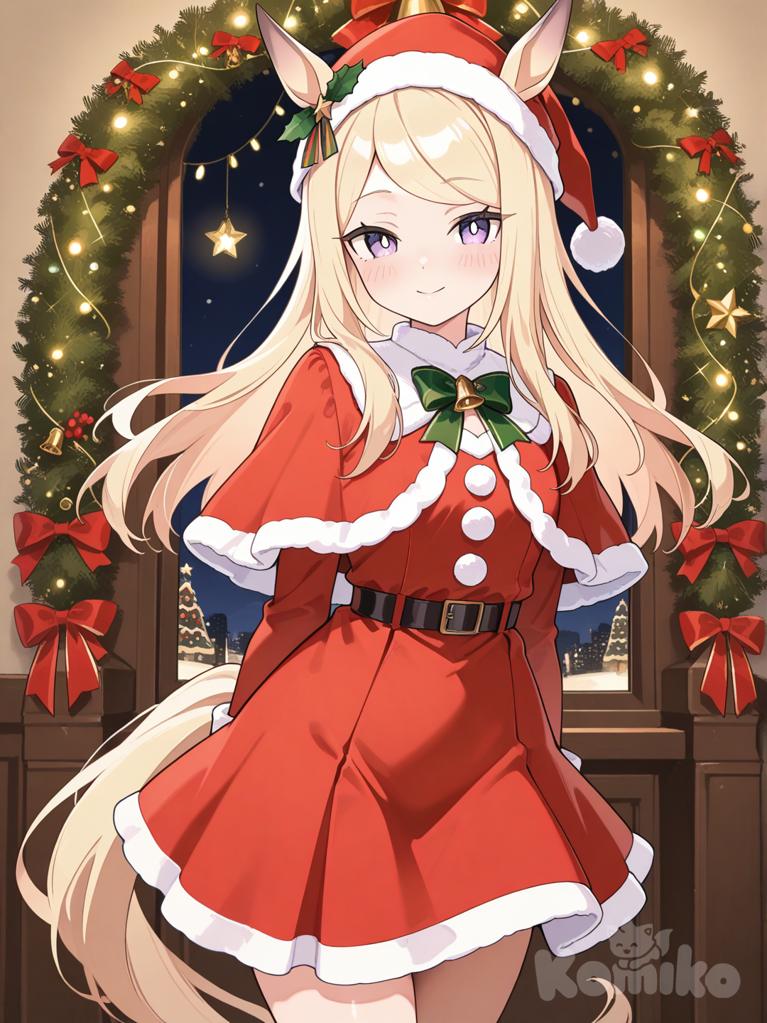 Mejiro McQueen te invita a una posada navideña.
