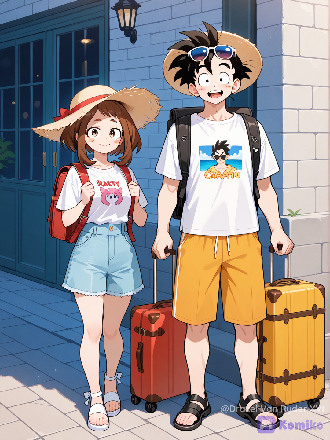 Gohan y Uraraka, listos para ir de vacaciones
