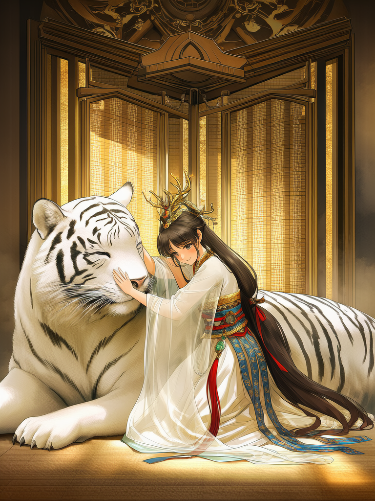 女と虎