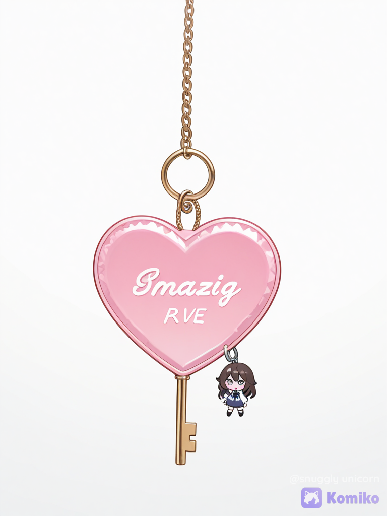 A mini heart keychain