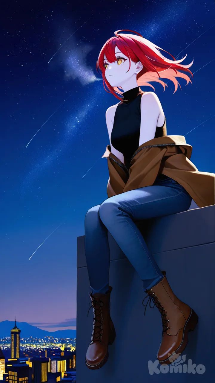The starry night sky