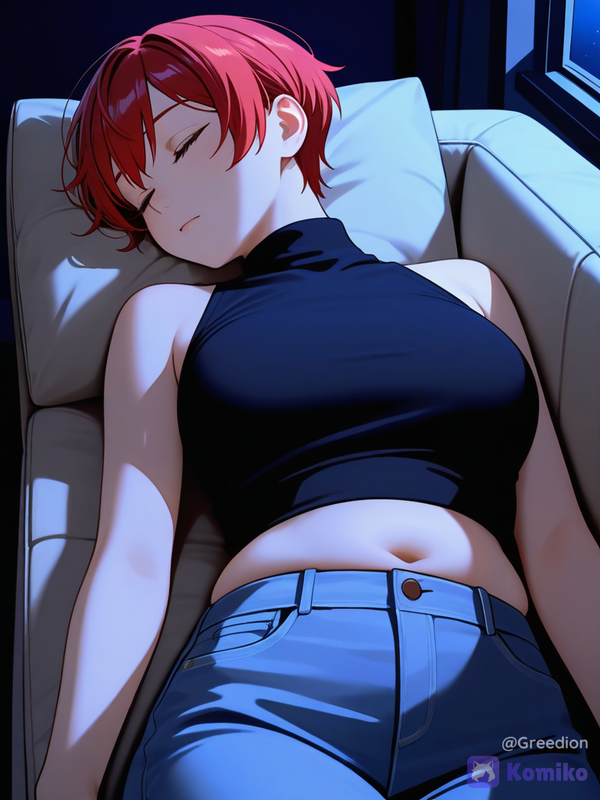 She really asleep...