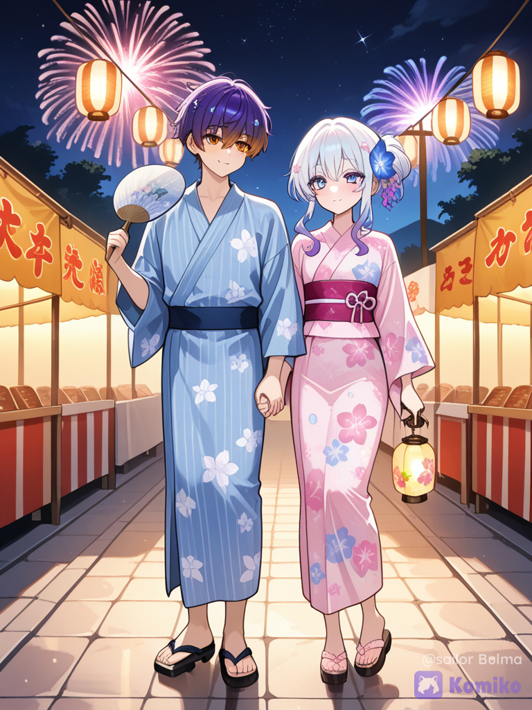 Un couple en tenue traditionnelle
