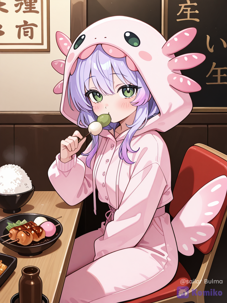 Cosplay axolotl