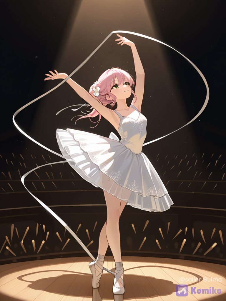 Danse classique avec un ruban