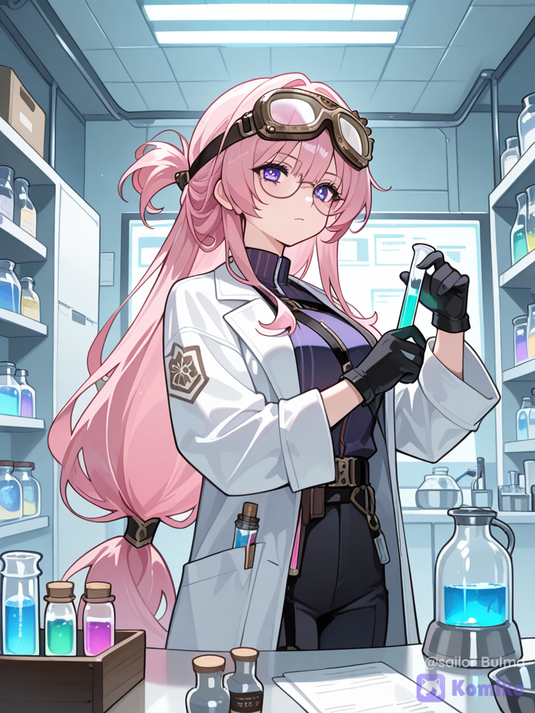Dans un laboratoire scientifique