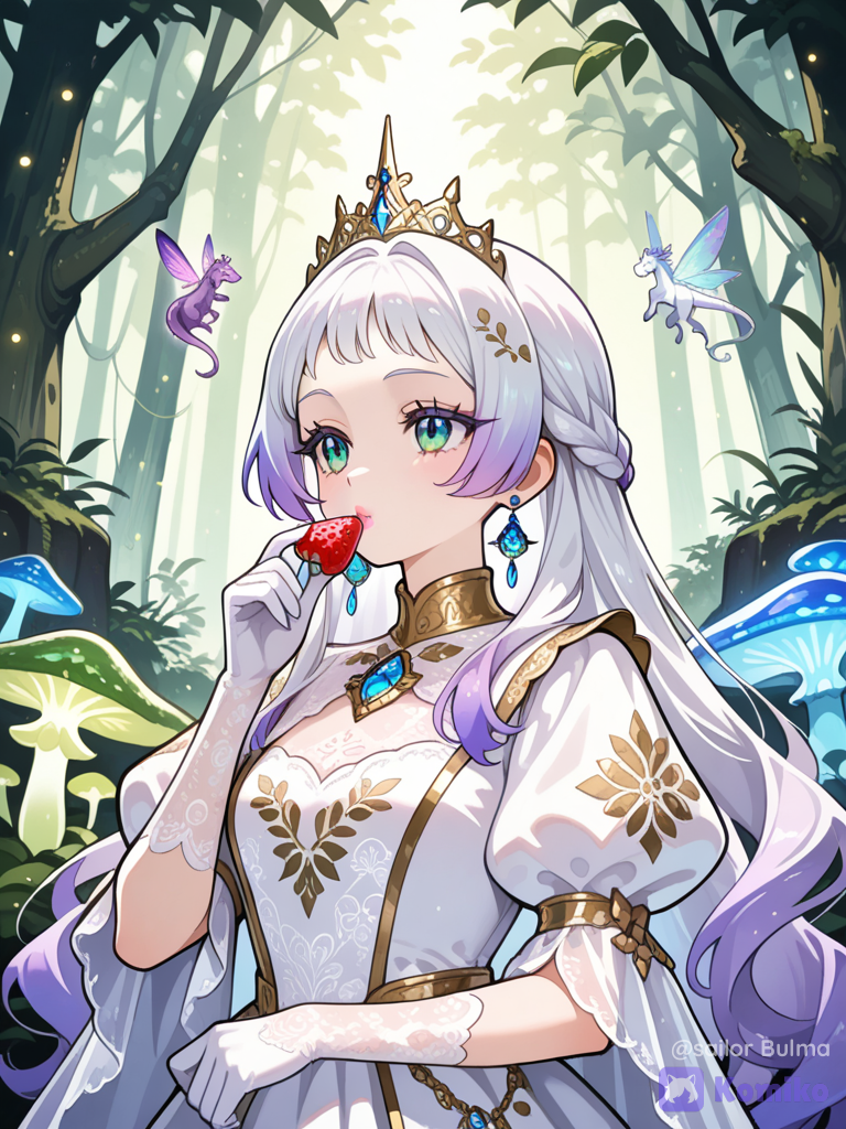 Une princesse dans une forêt enchantée