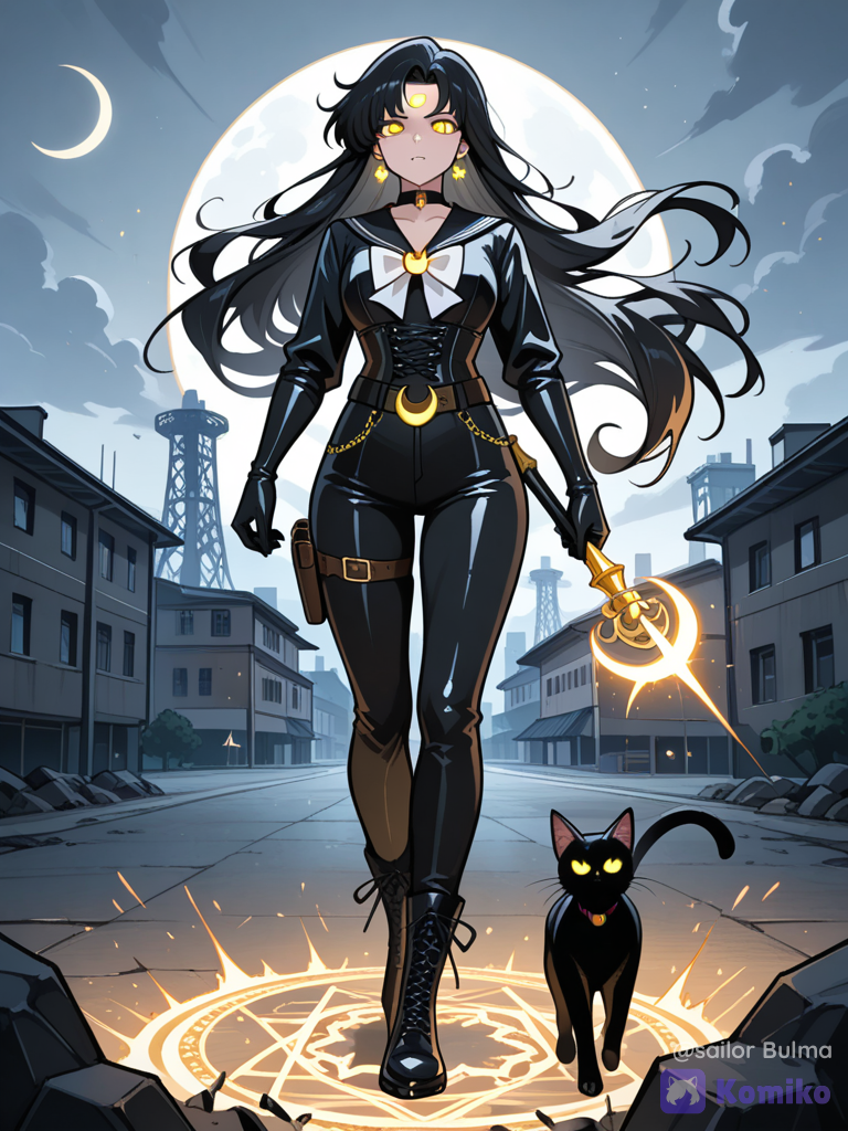 La méchante Sailor Moon et son chat Luna