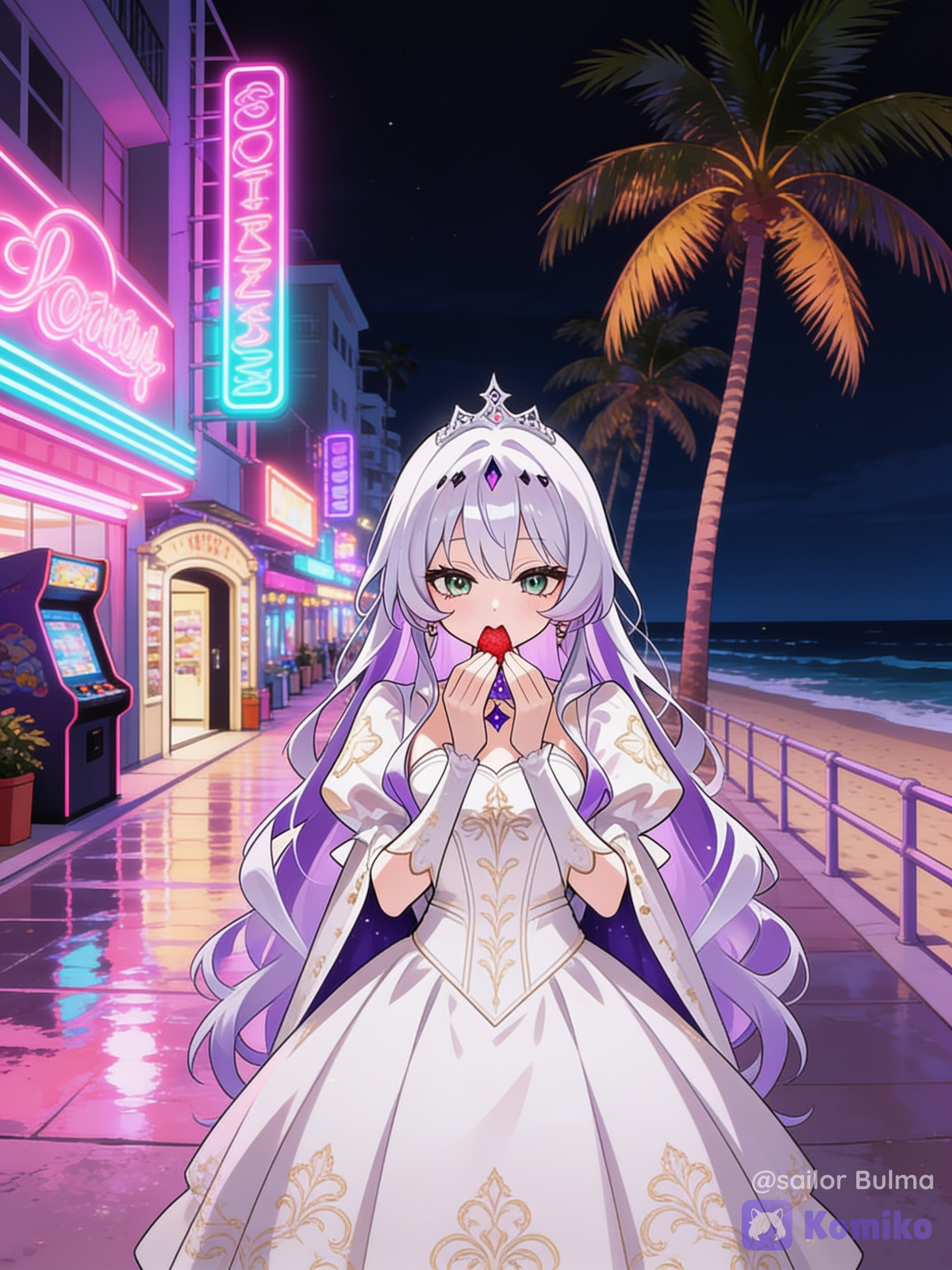 La princesse gourmande à la plage