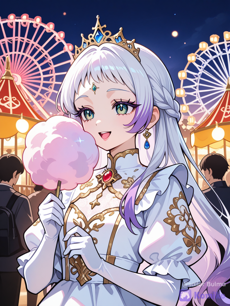 La princesse gourmande à la fête foraine