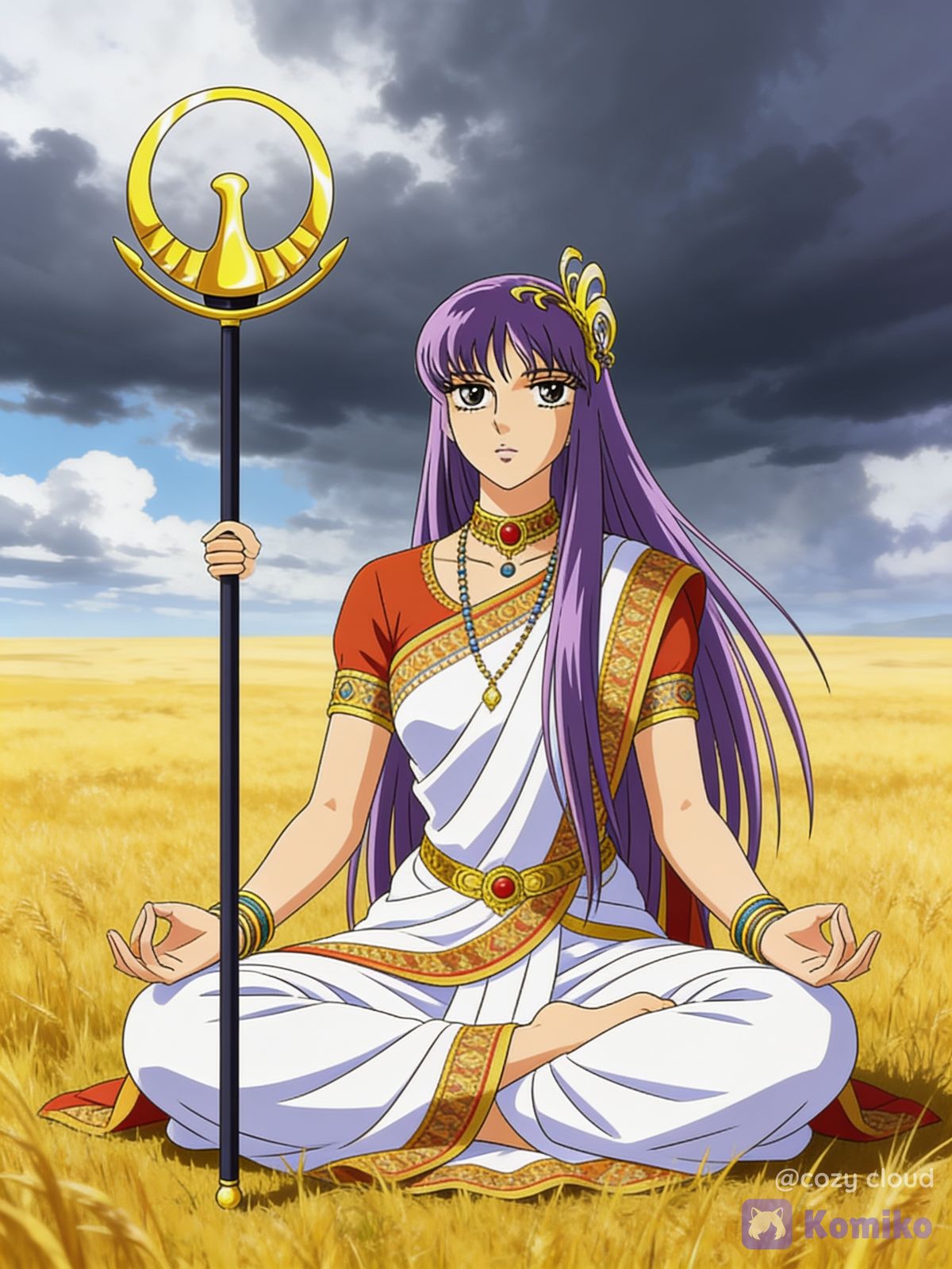 Athena Saori Indian Style Sitting Girl Doing
