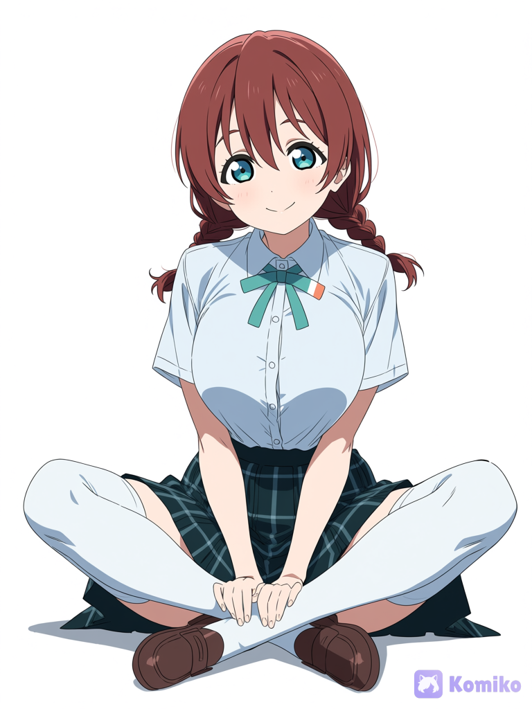 Emma Verde Sitting Cross-legged