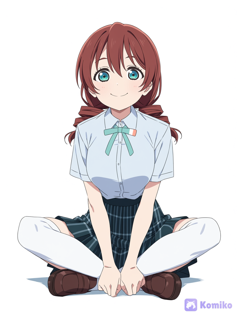 Emma Verde Sitting Cross-legged