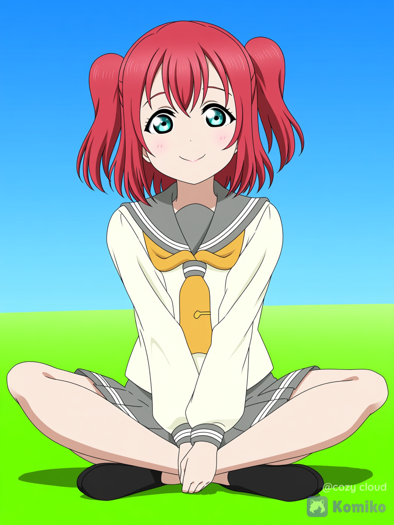 Kurosawa Ruby Sitting Cross-legged