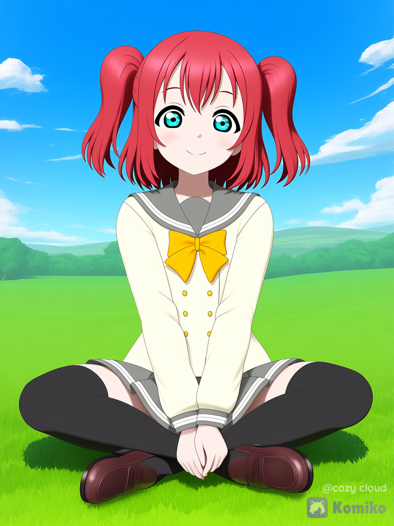 Kurosawa Ruby Sitting Cross-legged