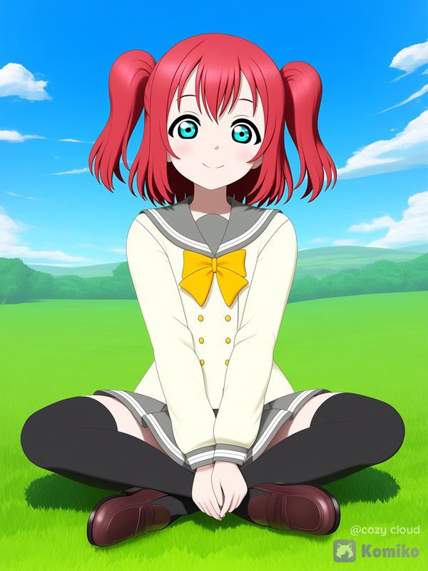 Kurosawa Ruby Sitting Cross-legged