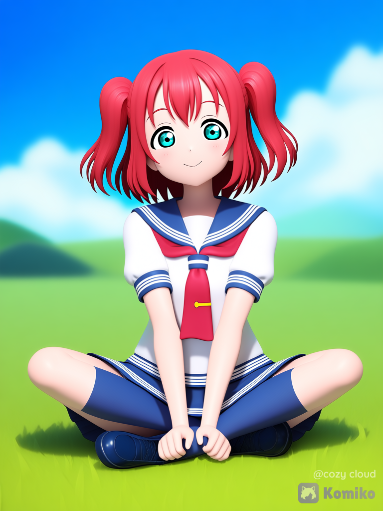 Kurosawa Ruby Sitting Cross-legged