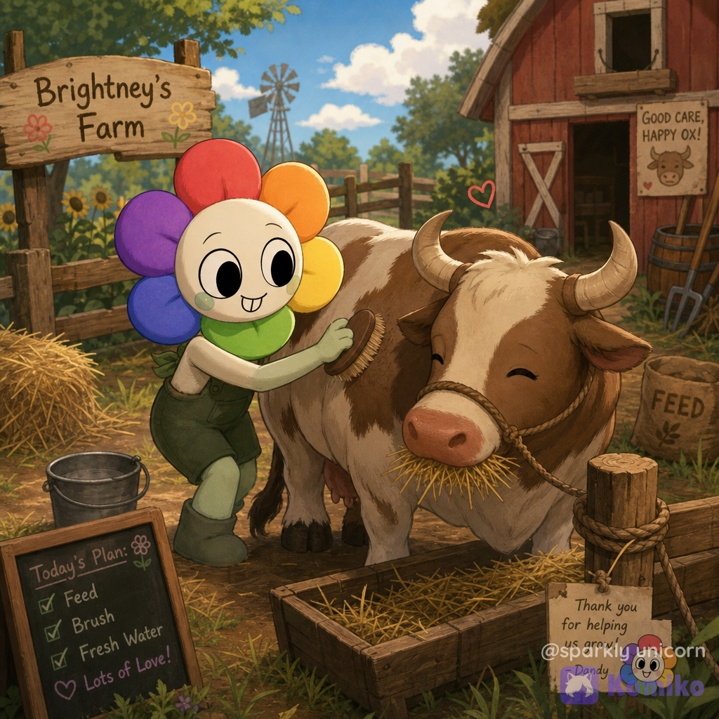 dandy with his ox